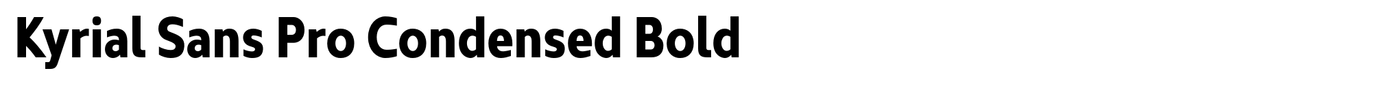 Kyrial Sans Pro Condensed Bold image